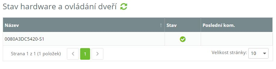 Obr. 21: Kontrola komunikace – Úvodní obrazovka